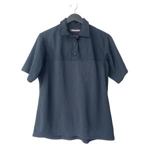 Blauer Mens Short Sleeve Polo Navy Blue Size L Made in USA Performance Workwear